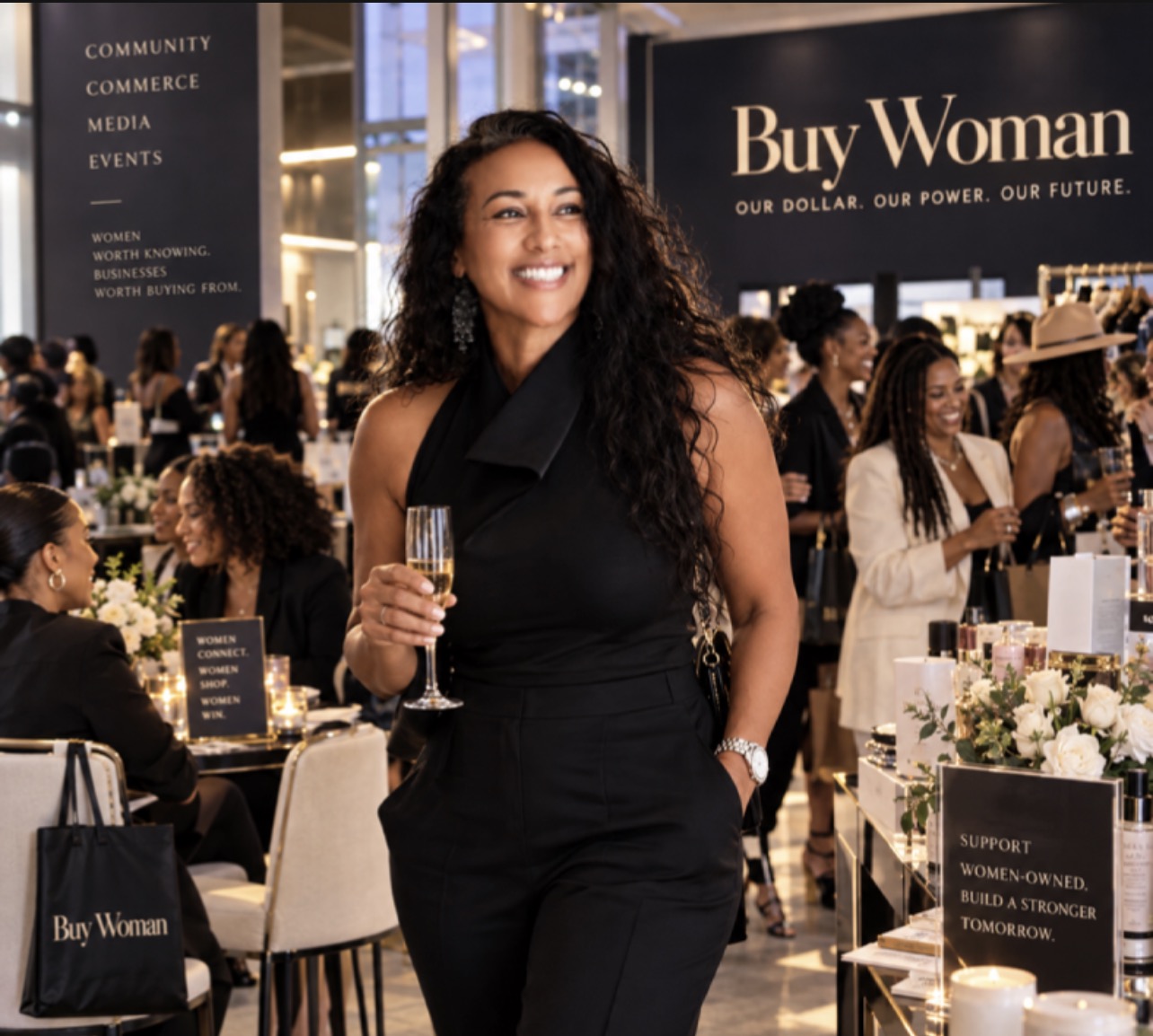 Dominique Poydras at a Buy Woman event